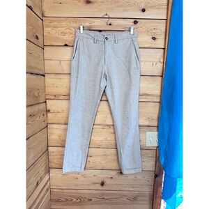 Old Navy Linen Blend Ultimate Slim Built-In Flex Chino Pants Grey Mens 30x30